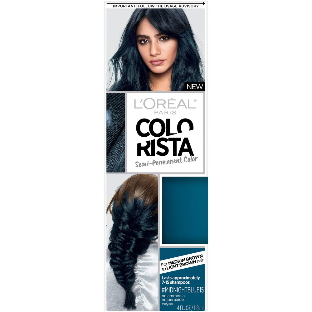 L’Oréal Paris Colorista envase azul medianoche para castaño, aplicación fácil