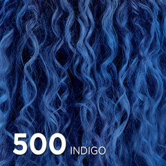 Colorista Indigo en cabello blanqueado, tono vibrante y duradero