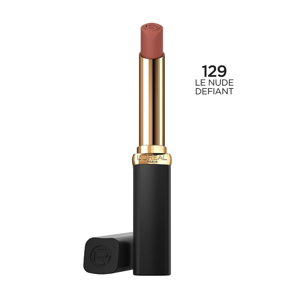L'Oréal Paris Colour Riche Intense Volume Matte Le Nude Defiant, bala slim para aplicación precisa.