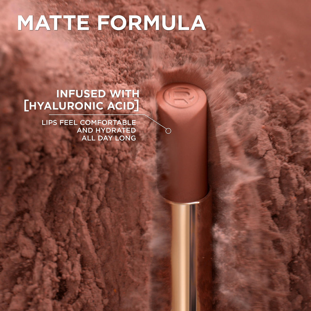 L'Oreal Paris Colour Riche formula with hyaluronic acid for comfort.