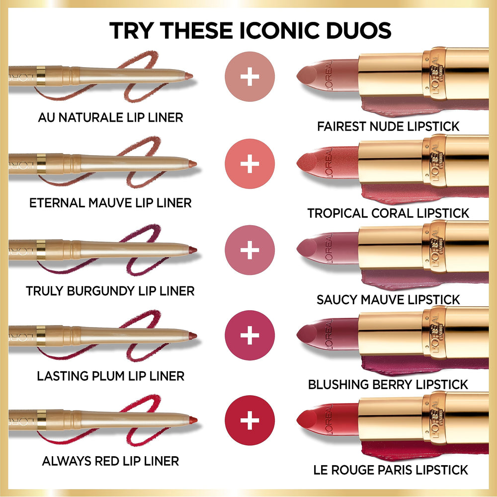 L'Oréal Paris Colour Riche Original Satin Seine Sunset acabado suave que define los labios.