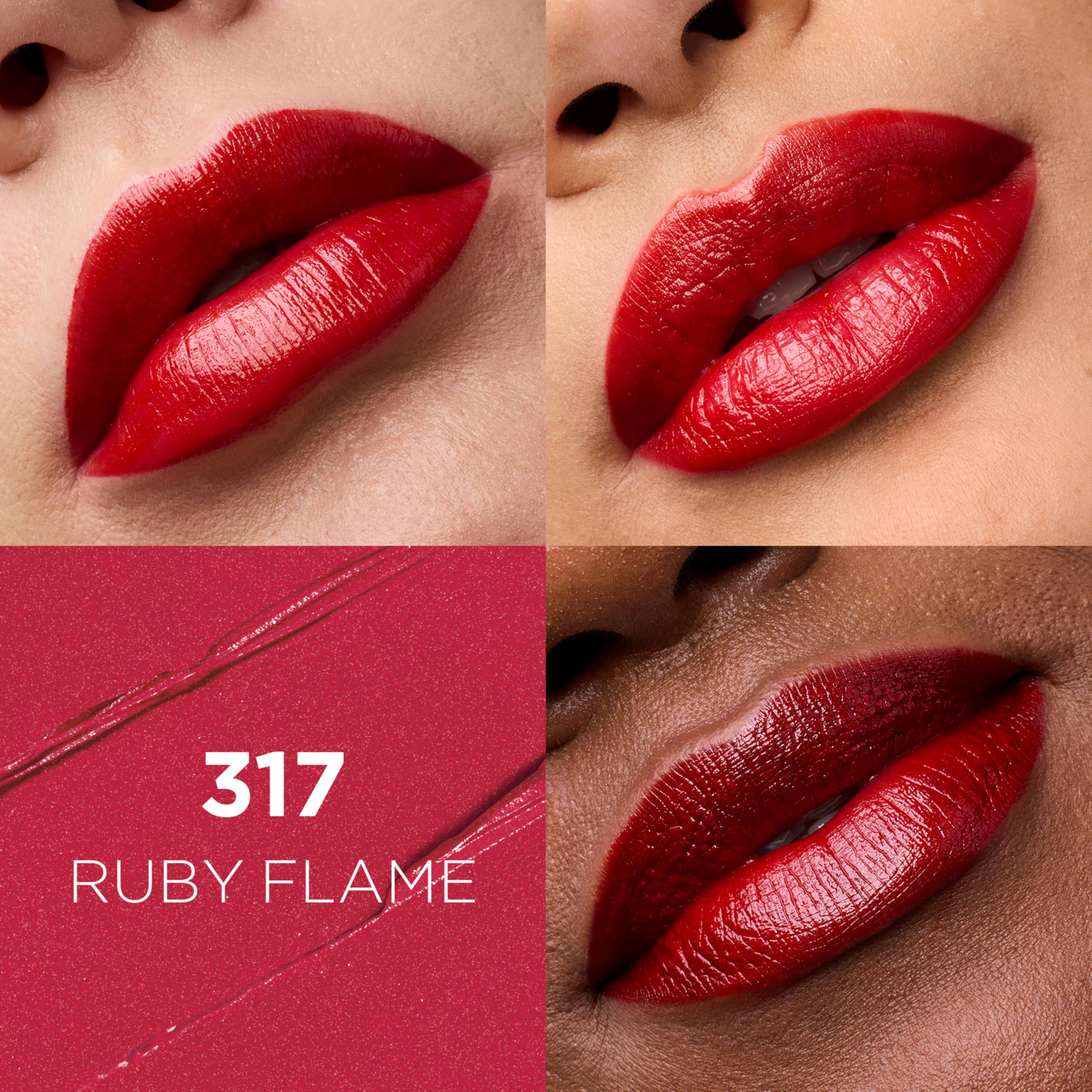 L'Oreal Paris Colour Riche Ruby Flame: textura cremosa que desliza para un acabado suave.