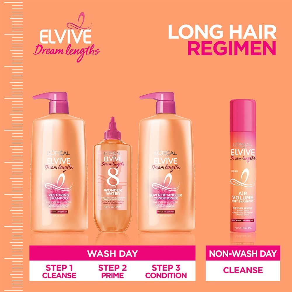 Aroma floral-frutal de Elvive Dream Lengths añade experiencia agradable al peinado.