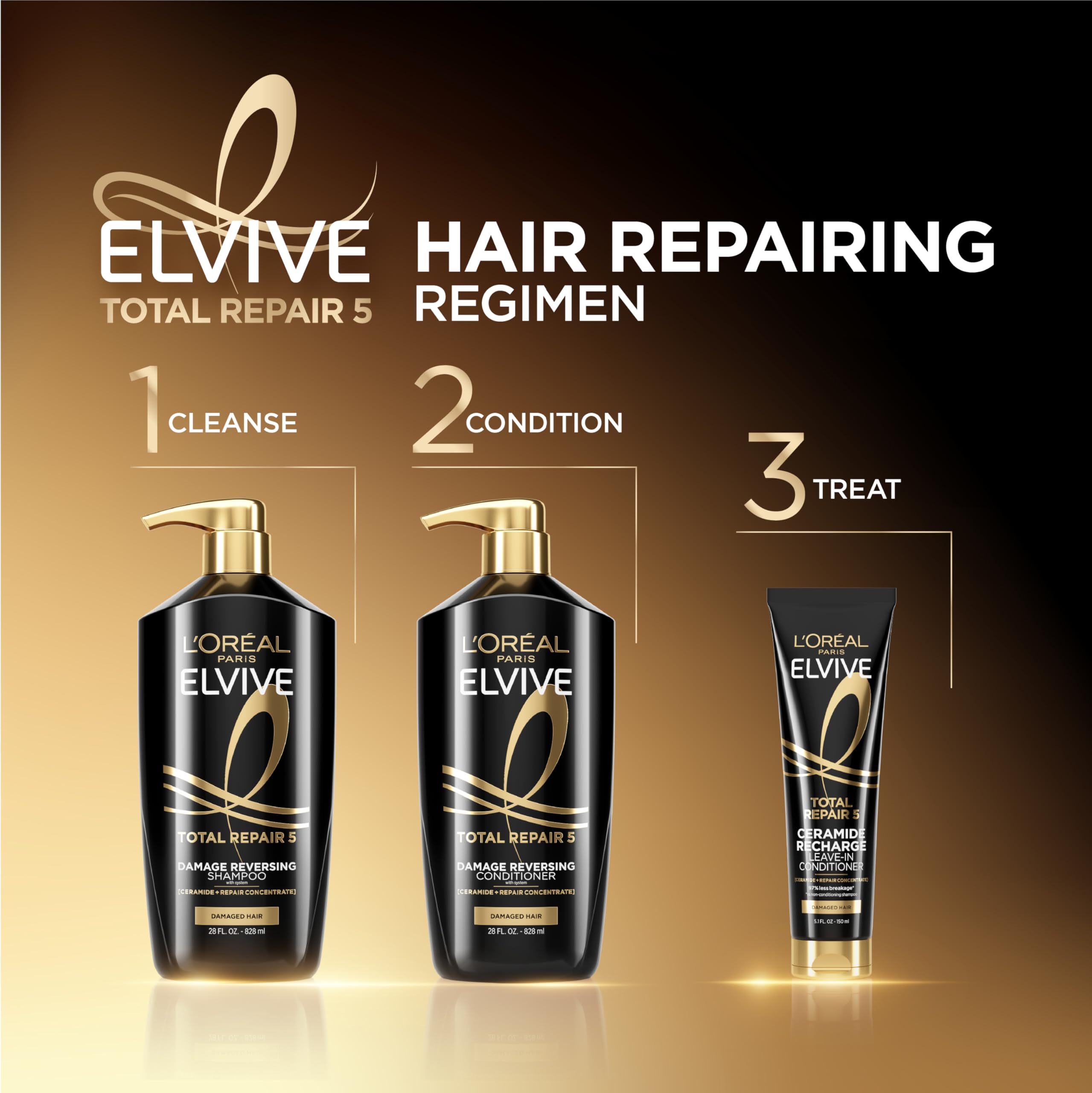 Nutrición diaria para cabello sano y manejable con Total Repair.