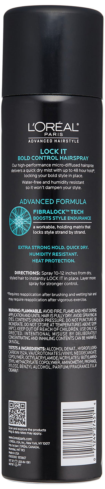 Fijador de L’Oréal Paris Lock It Bold Control mantiene el frizz bajo control durante el día