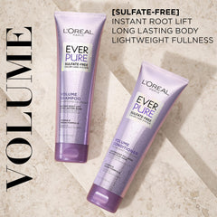 L'Oreal Paris EverPure acondicionador volumen sin sulfatos para brillo y cuerpo.