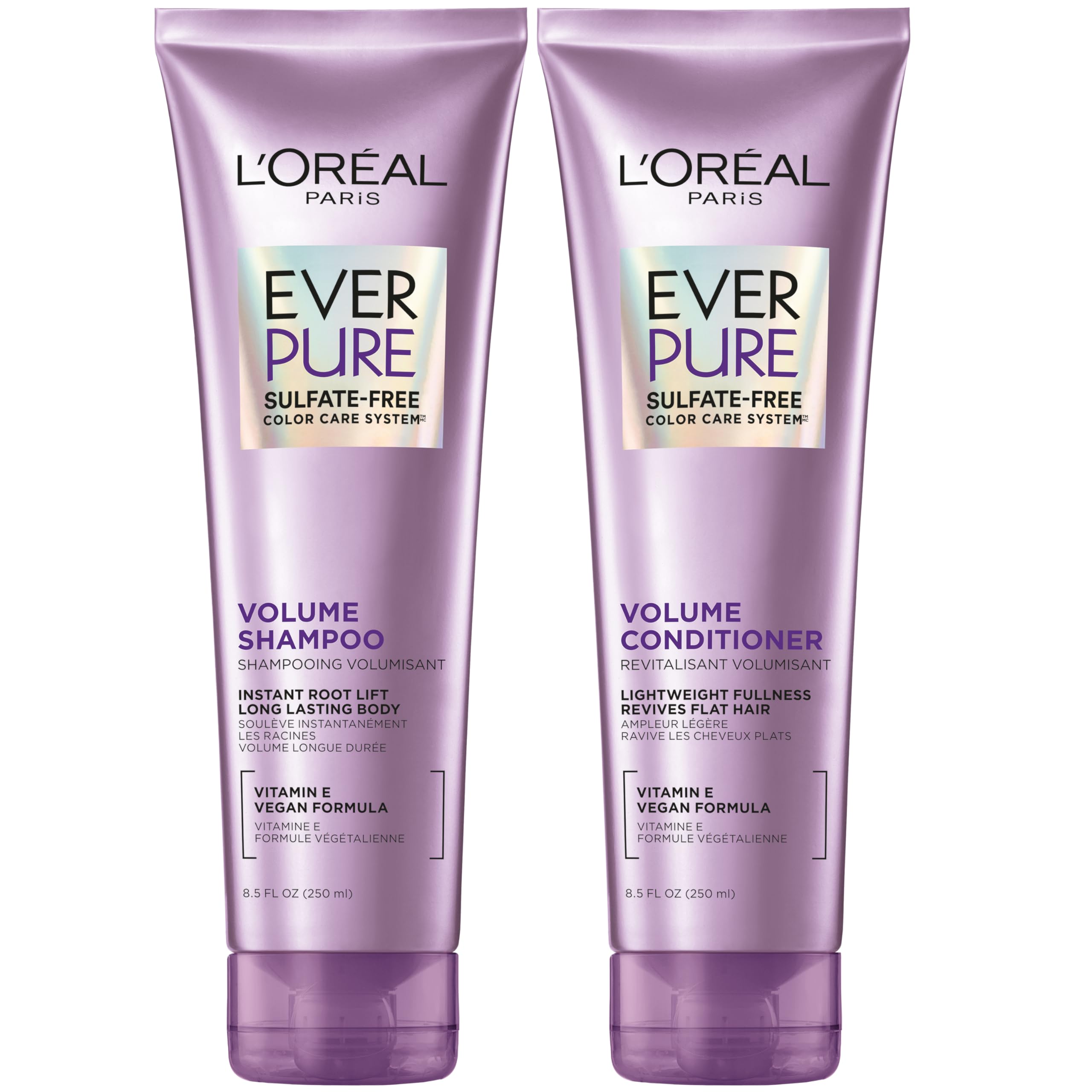 L'Oreal Paris EverPure champú volumen sin sulfatos para cabello fino y teñido.