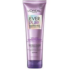 L’Oréal Paris EverPure Condicionador Volumen: botella visible, aporta cuerpo al cabello fino.