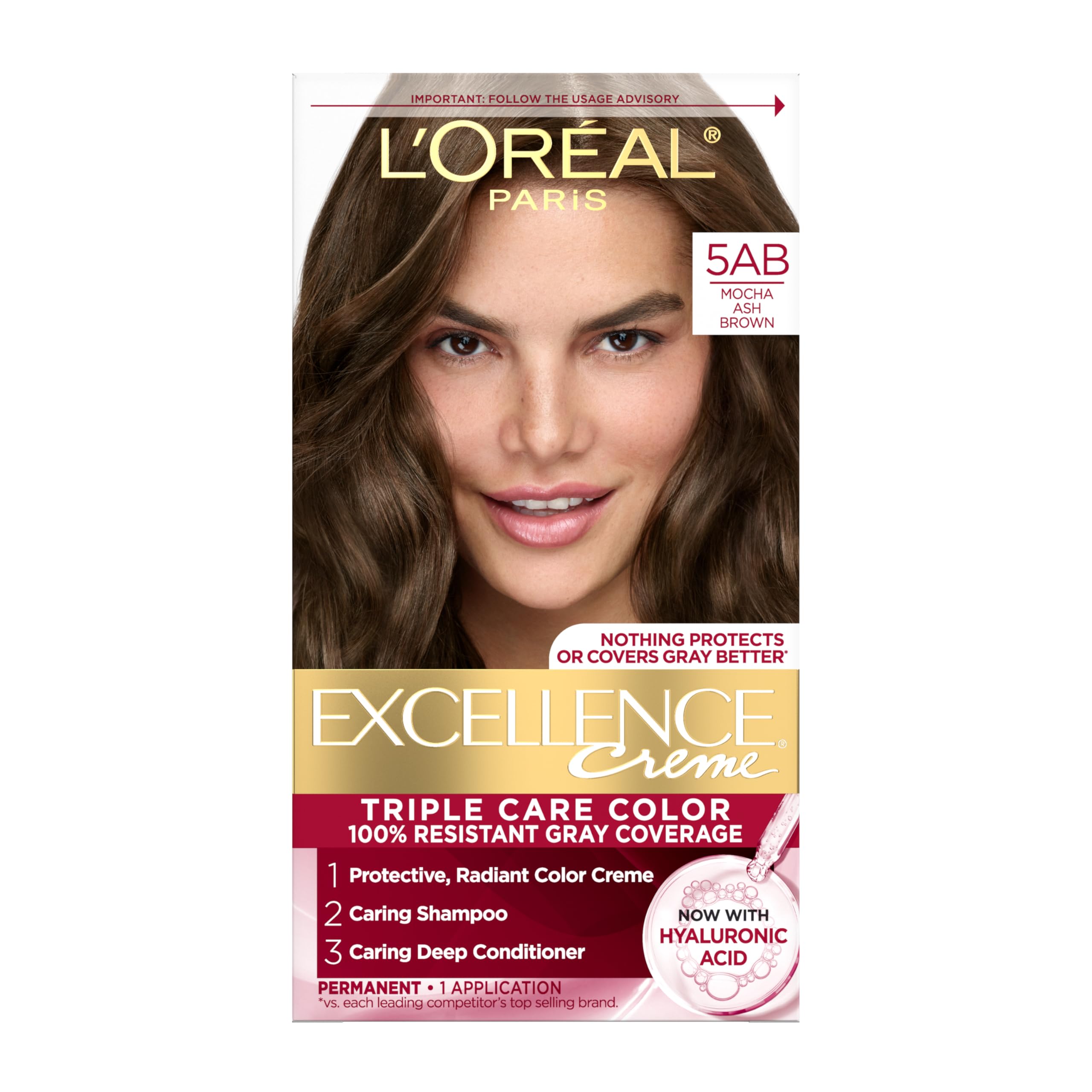 L'Oreal Paris Excellence Crème: cobertura de canas al 100%.