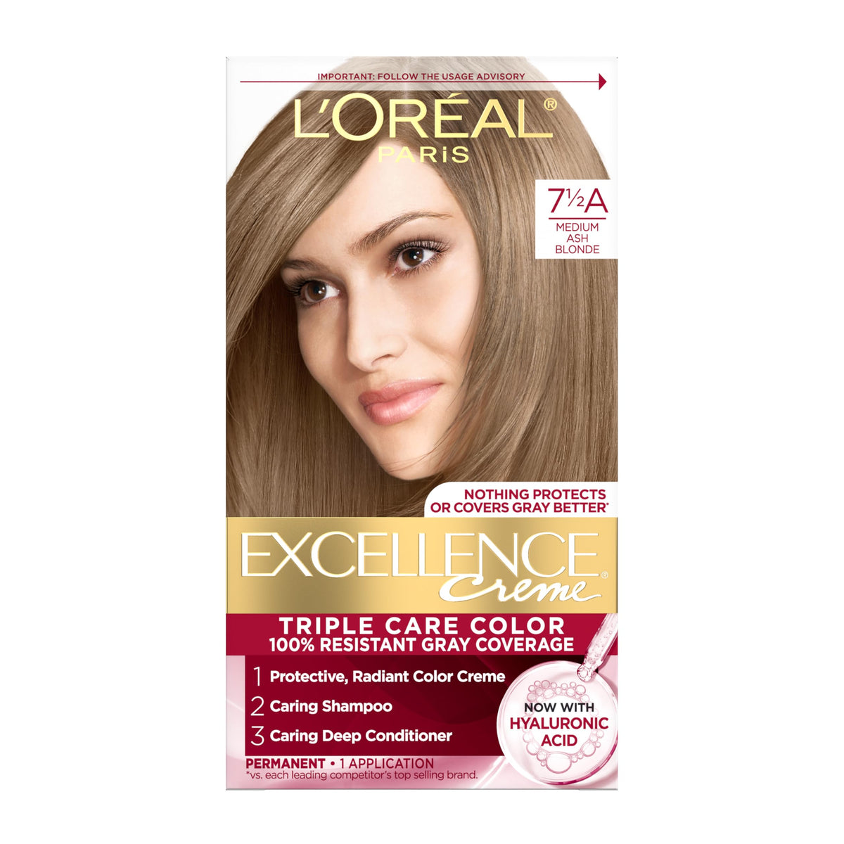 L'Oréal Paris Excellence Crème: cobertura-canas al 100% para un acabado natural.