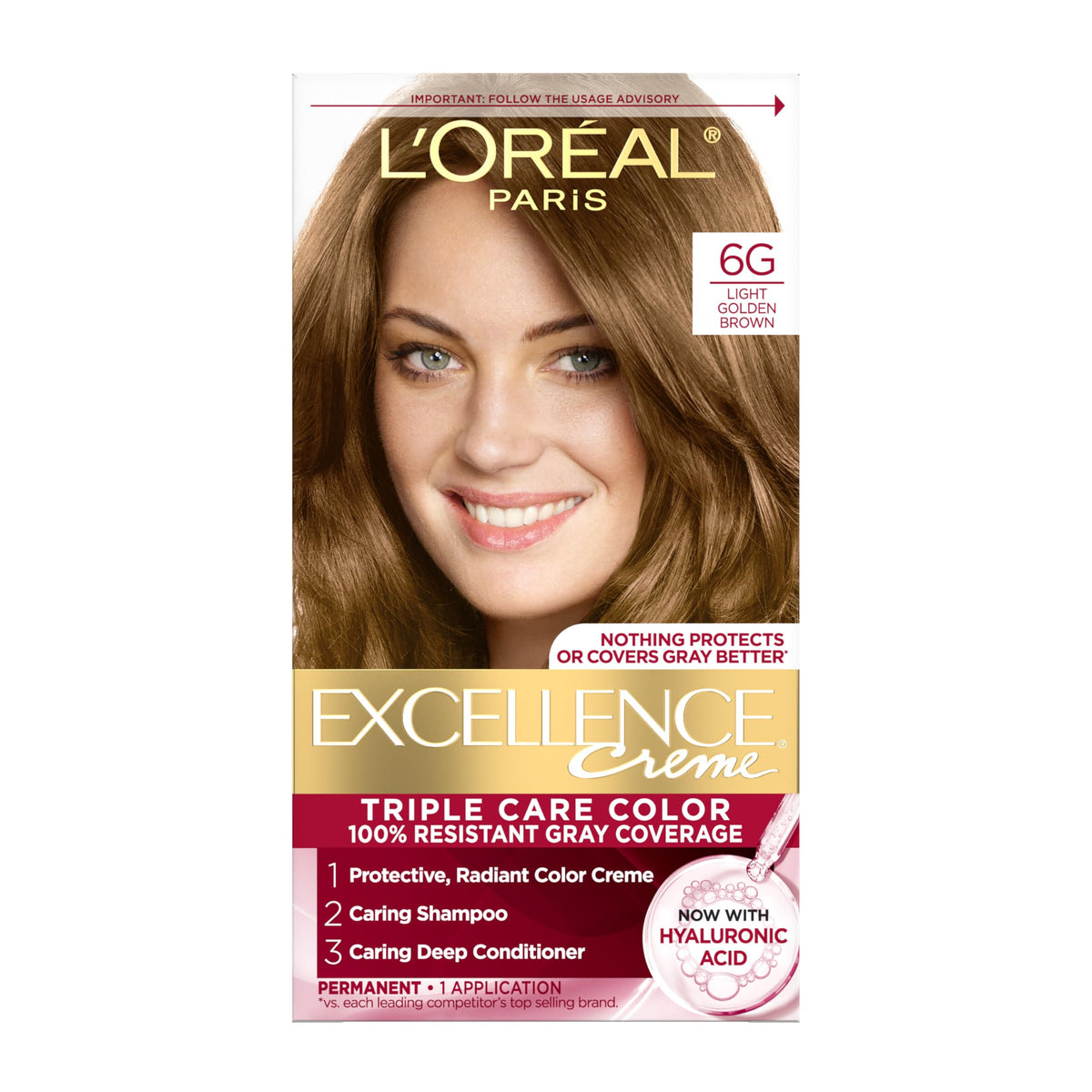 L'Oreal Paris Excellence Creme cubrimiento-grises para color uniforme y duradero.