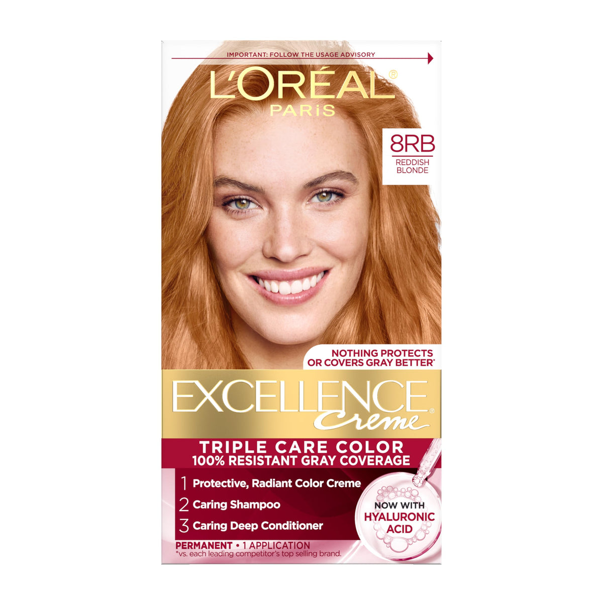 Kit de L'Oreal Paris Excellence Crème para iniciar la coloración y cobertura de canas.