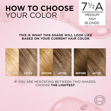 L'Oréal Paris Excellence Crème: muestra-color para verificar tono antes de aplicar.