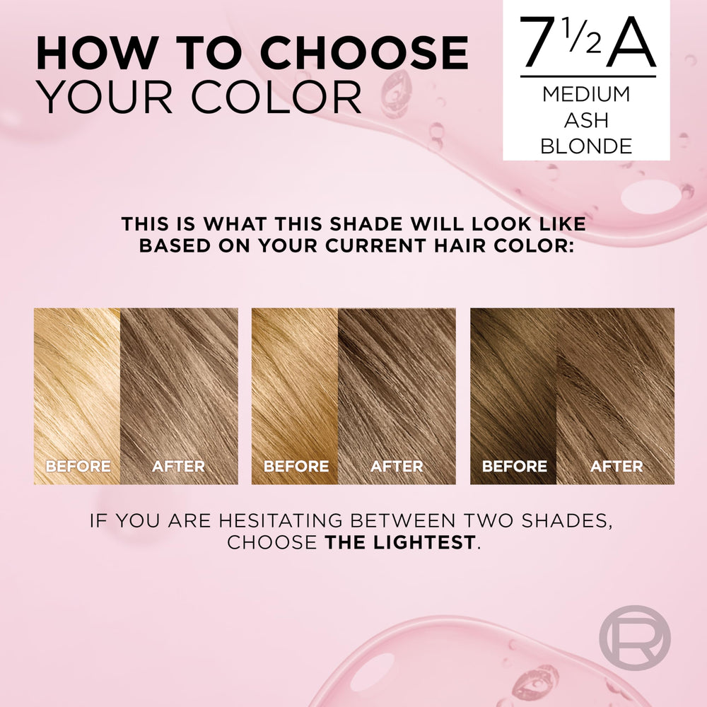 L'Oréal Paris Excellence Crème: muestra-color para verificar tono antes de aplicar.