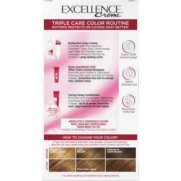 L'Oreal Paris Excellence Creme presentacion-kit incluye todo para el color en casa.
