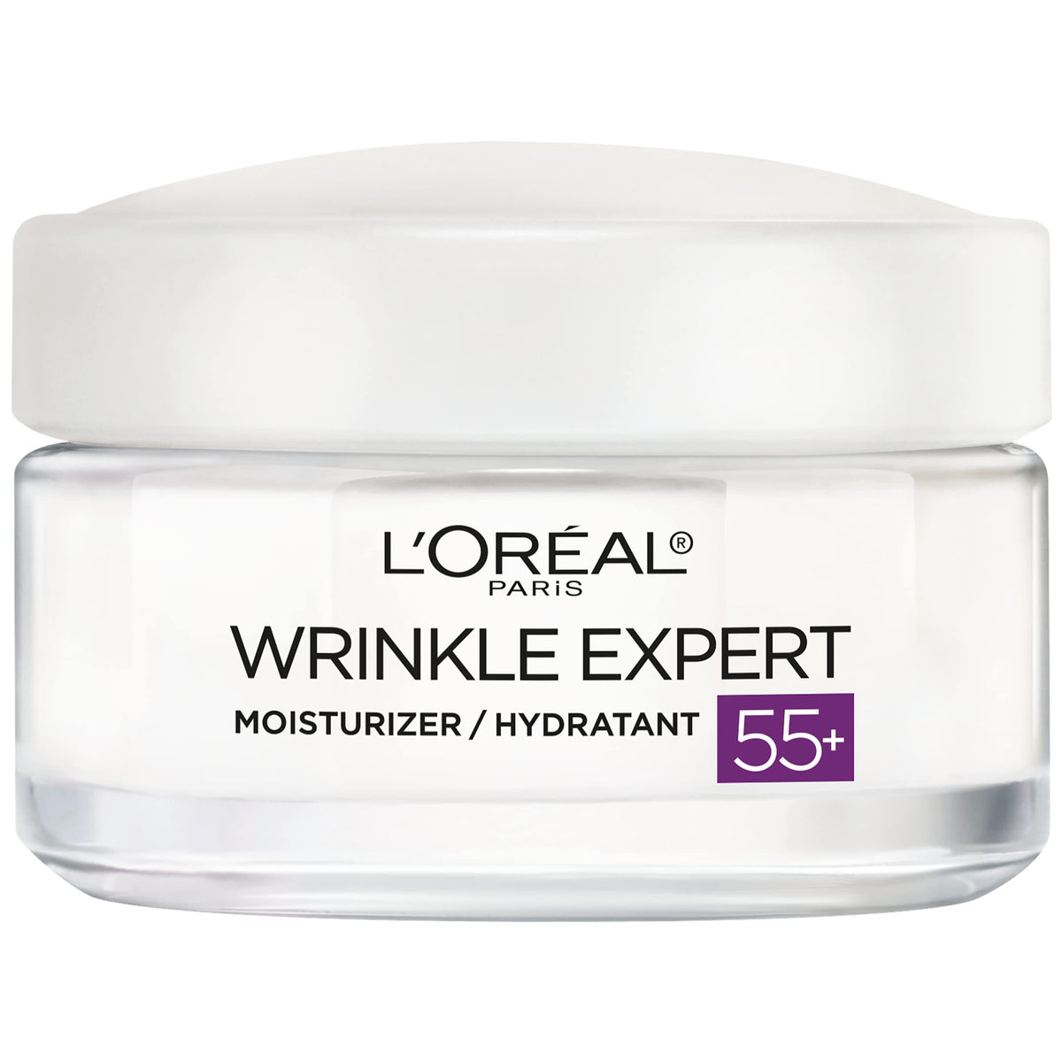 L’Oréal Paris Experto en Arrugas 55+ crema rostro, hidratación 24h para piel sensible.