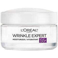 L’Oréal Paris Experto en Arrugas 55+ crema rostro, hidratación 24h para piel sensible.