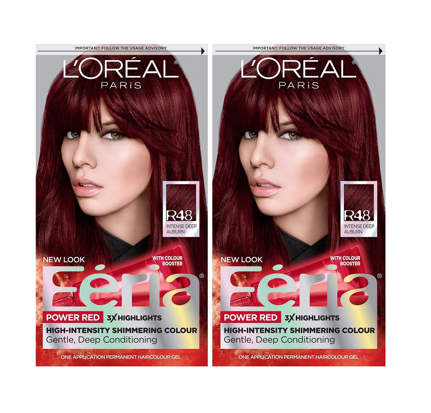 L’Oréal Paris Feria color permanente con brillo multifacetado para resultados intensos.