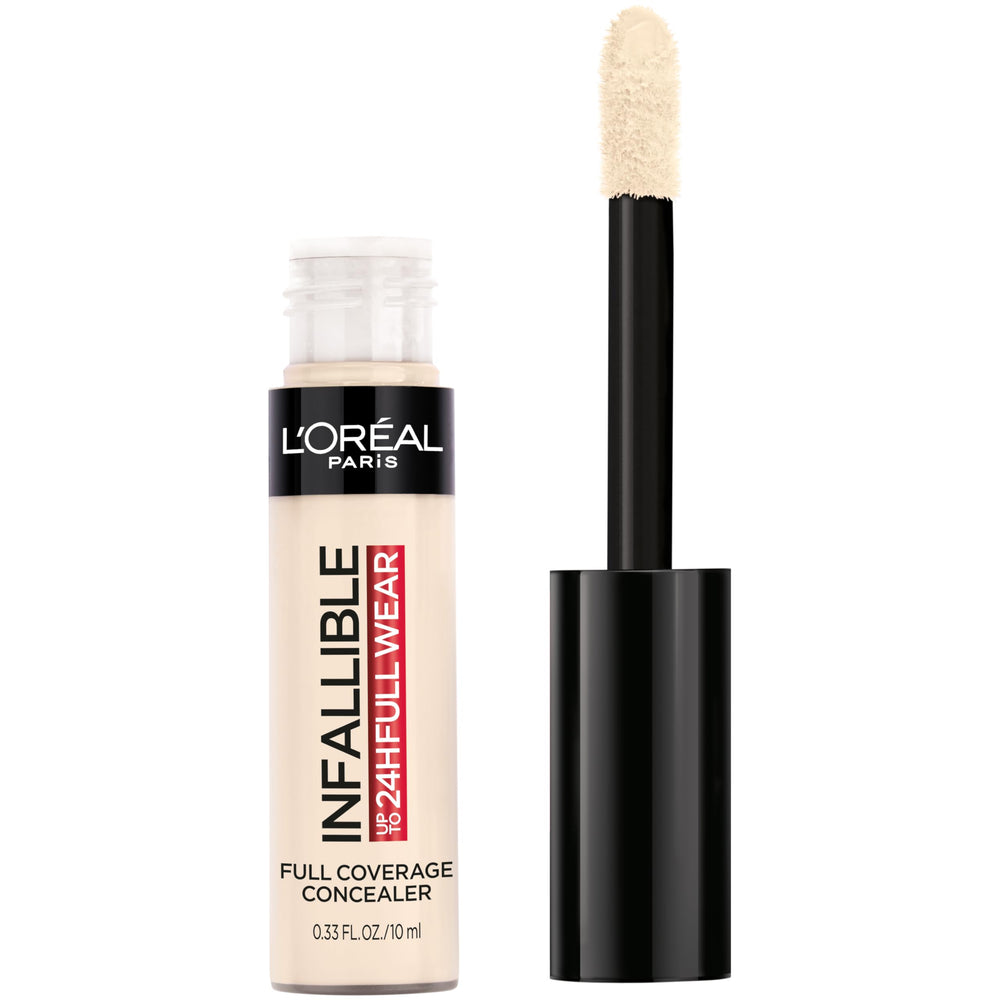 L'Oréal Paris Full Wear Concealer con aplicador grande cubre ojeras con un solo toque.
