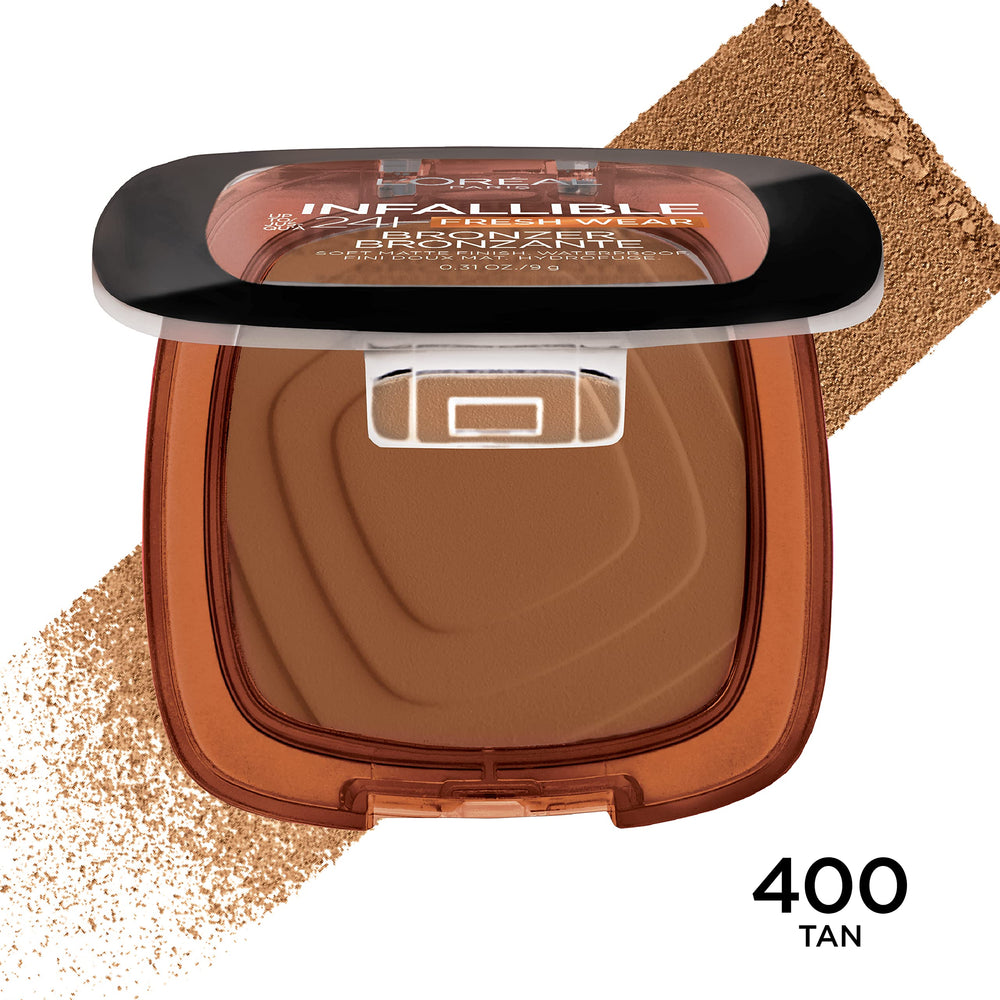L'Oréal Paris Infallible Bronceador, textura sedosa para un acabado ligero y cómodo.