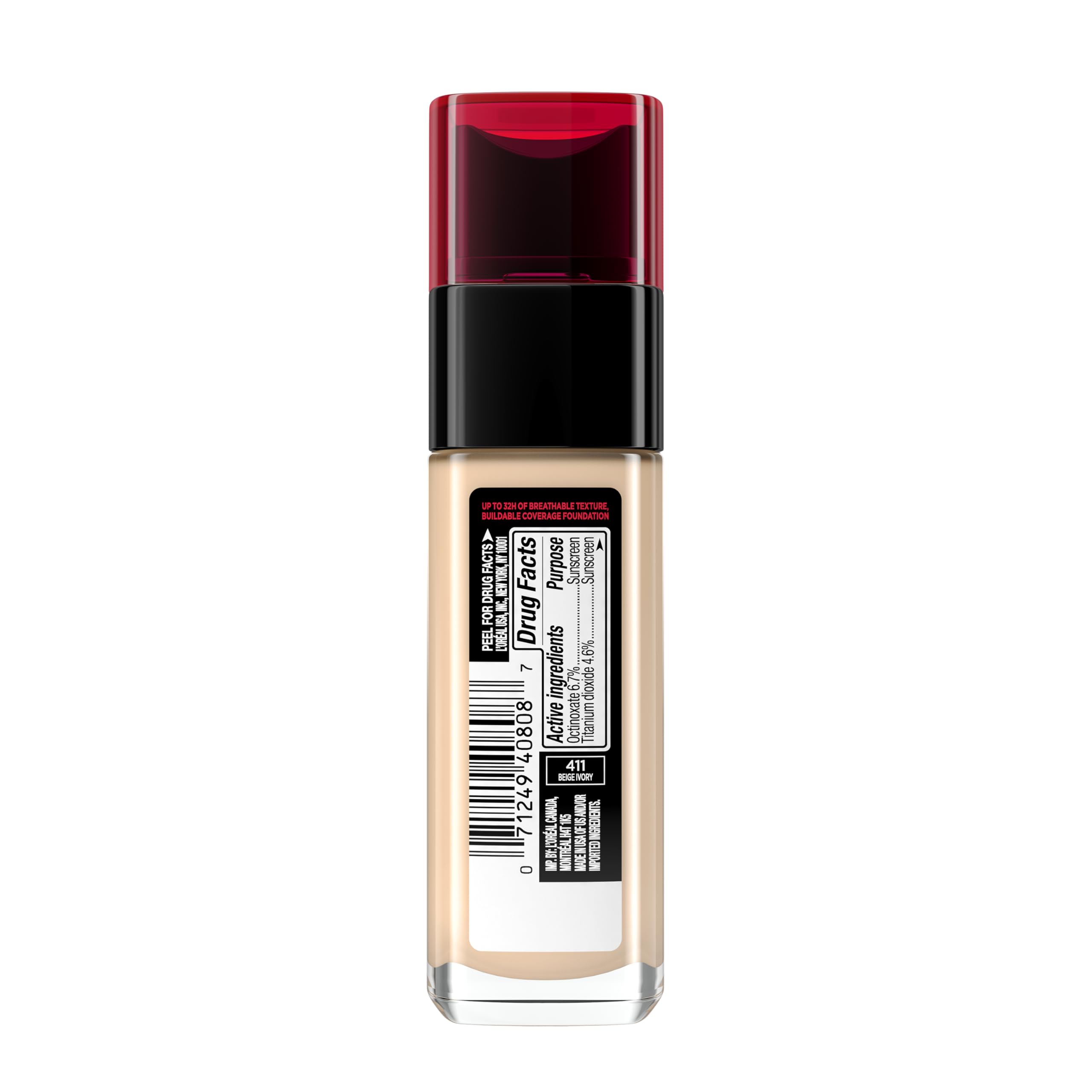 L’Oréal Paris Infallible: fórmula resistente a sudor y transferencia.