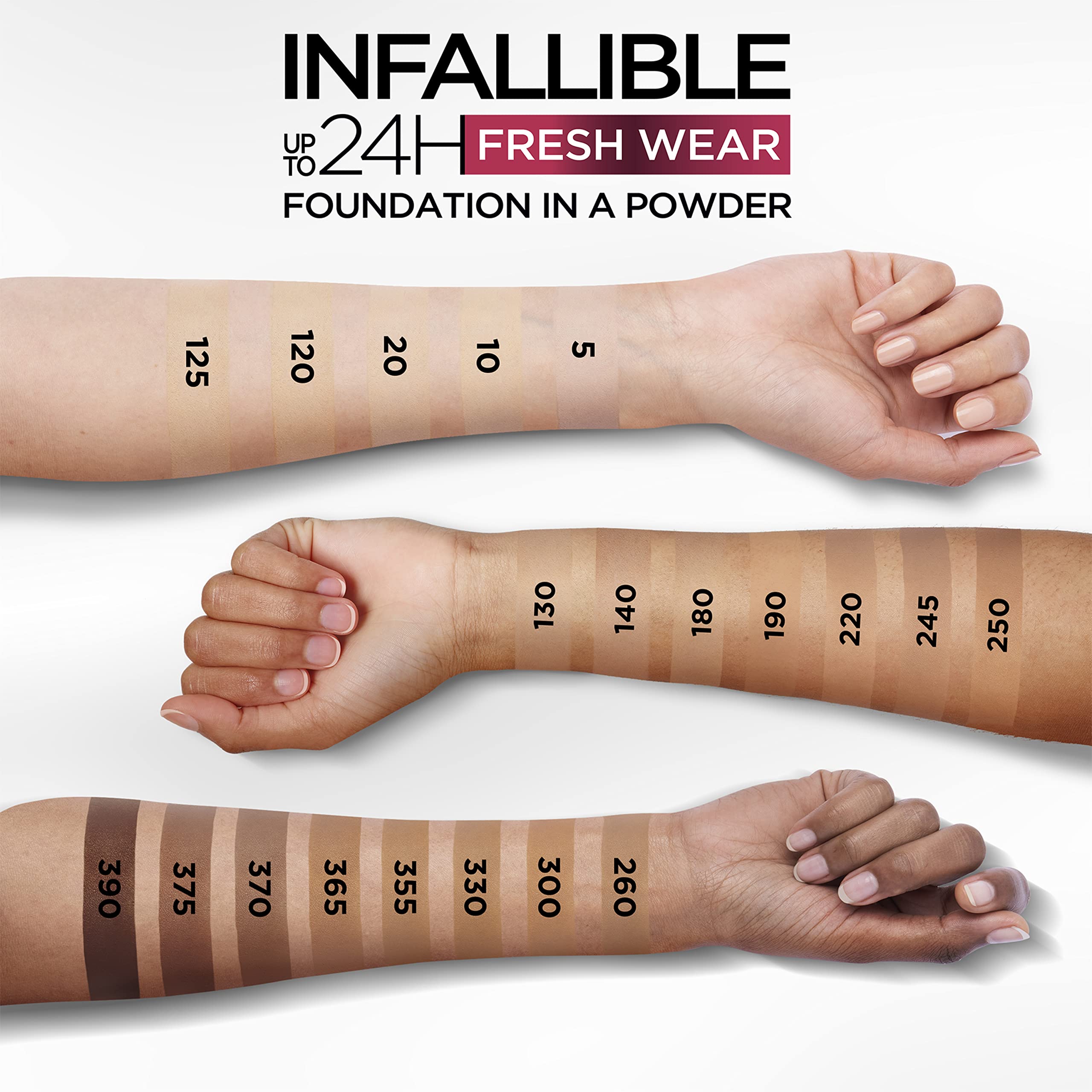 L'Oreal Paris Infallible Fresh Wear: disponible en 20 tonos para elegir.