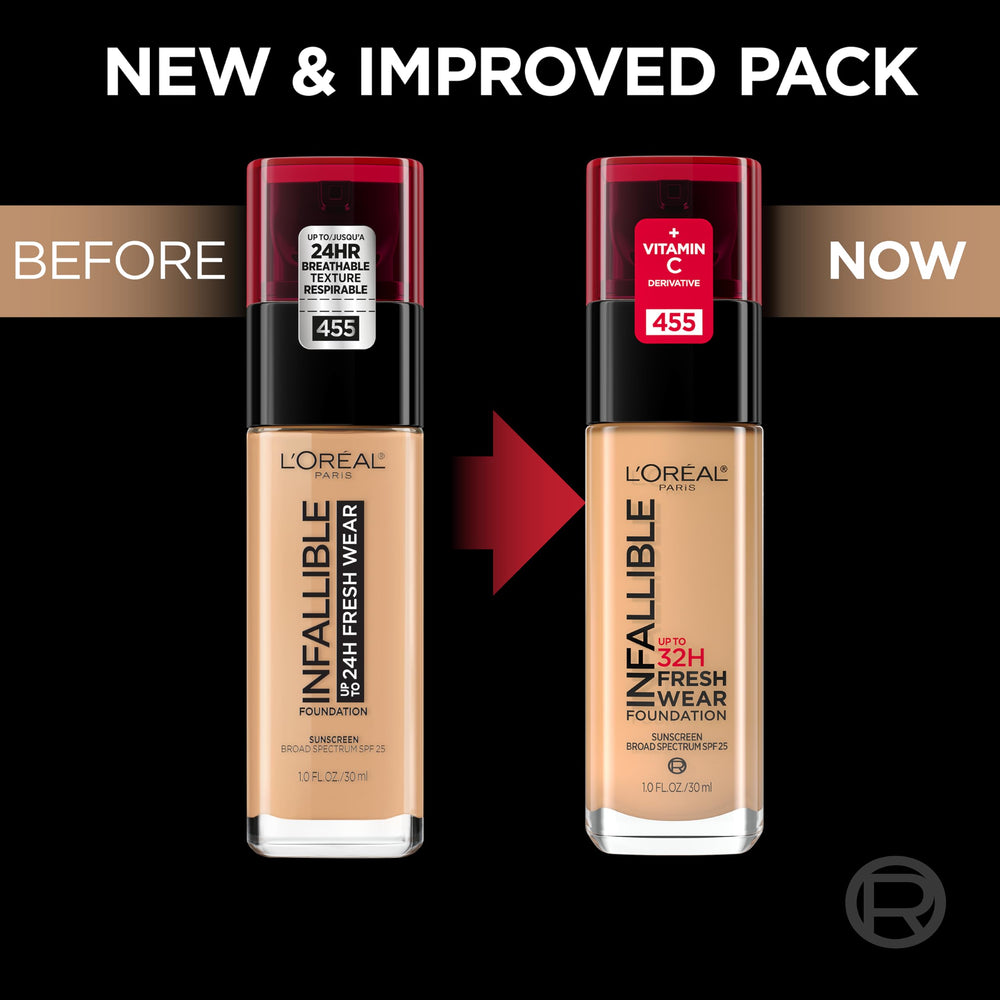 L'Oreal Paris Infallible Fresh Wear, textura ultra fina para acabado natural