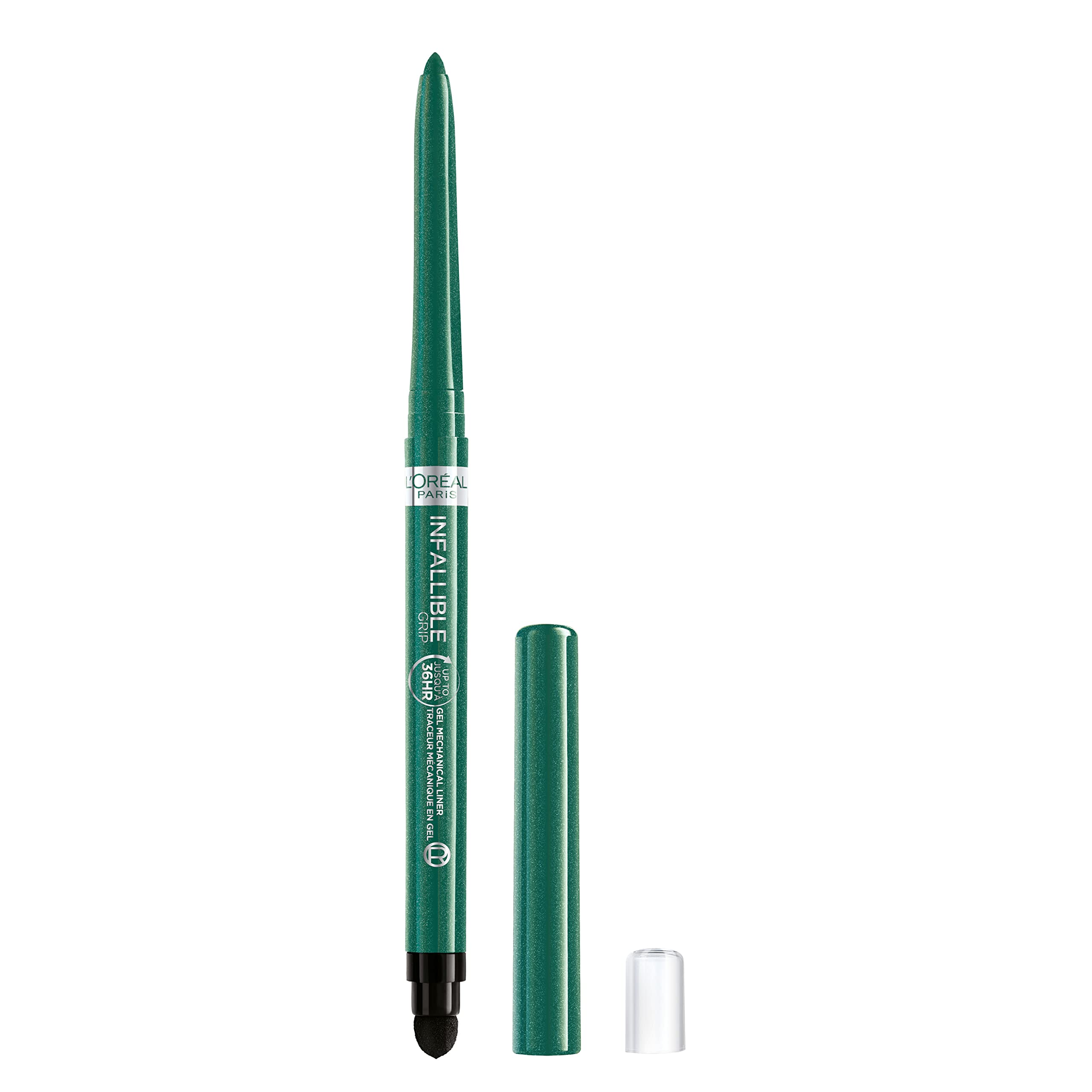 Delineador gel Esmeralda de L’Oréal Paris para trazo intenso y duradero.