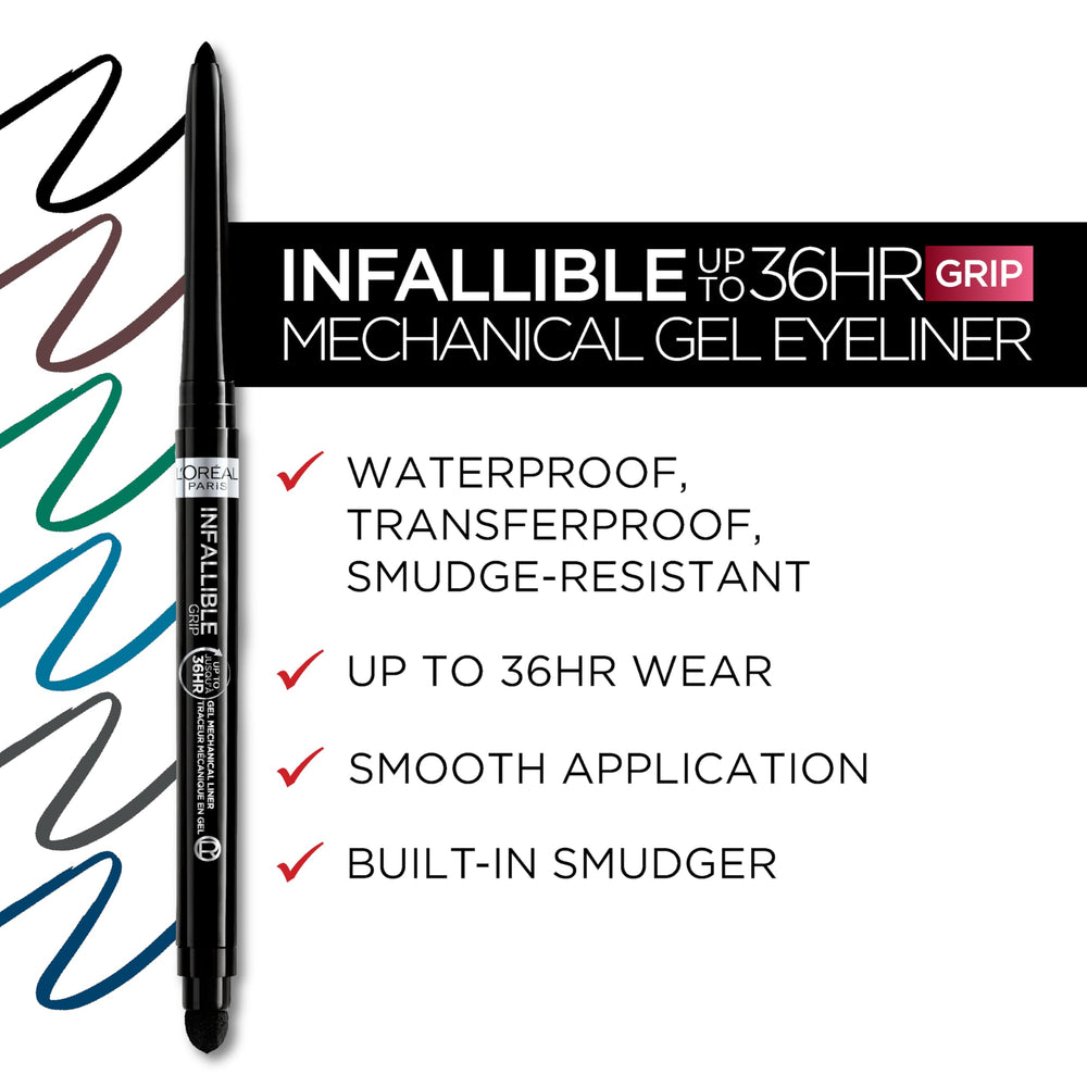 Delineador gel apto para ojos sensibles y uso diario con polar blanco