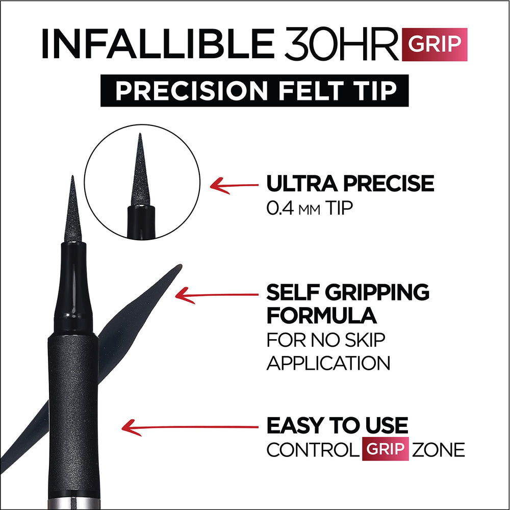 L'Oreal Paris Infallible Grip delineador de larga duración para color que perdura.