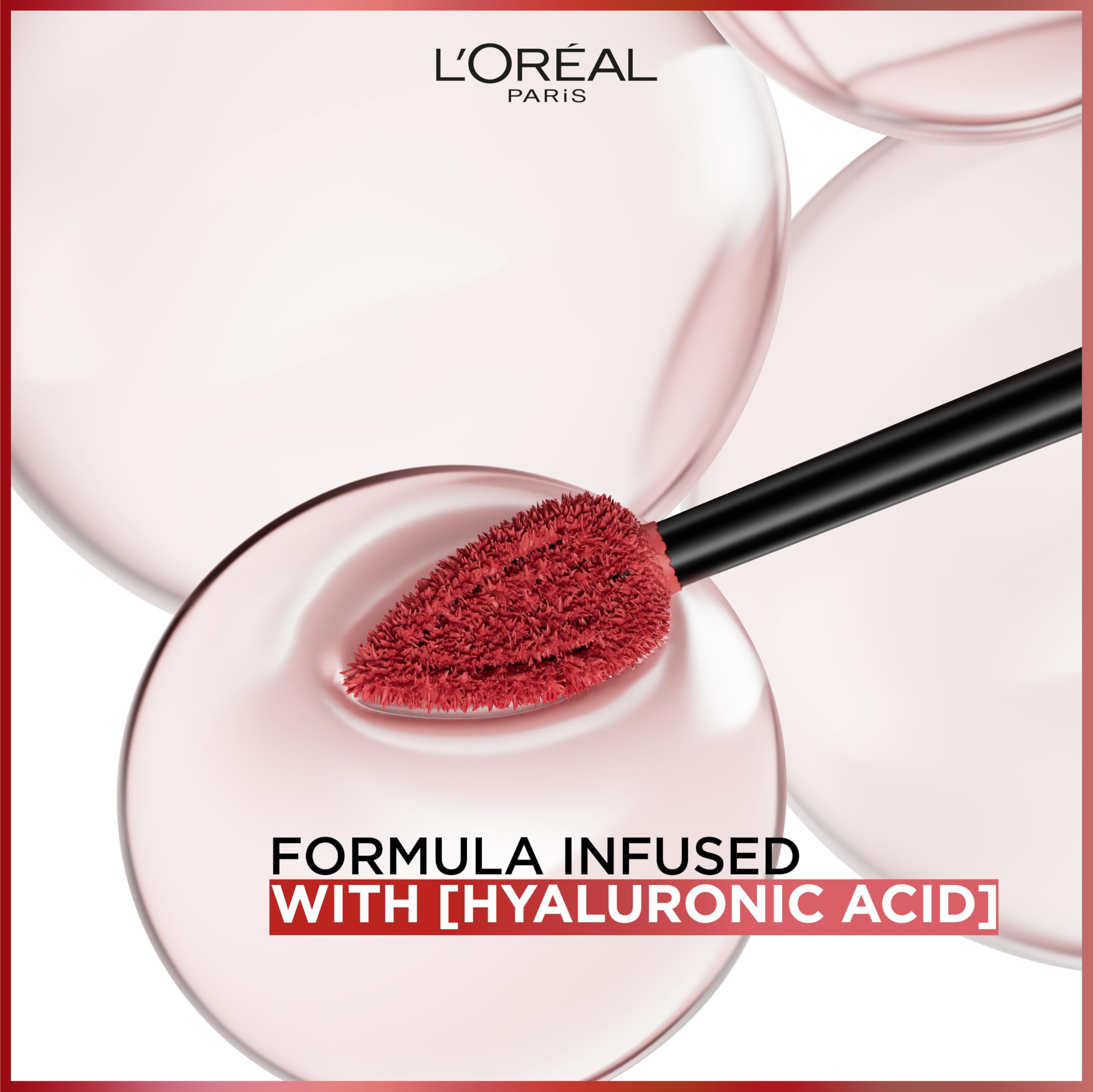 L'Oreal Paris Infallible Labial Mate con ácido hialurónico para labios hidratados.