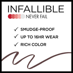 Smudger integrado de L'Oréal Paris Infallible Never Fail para difuminar