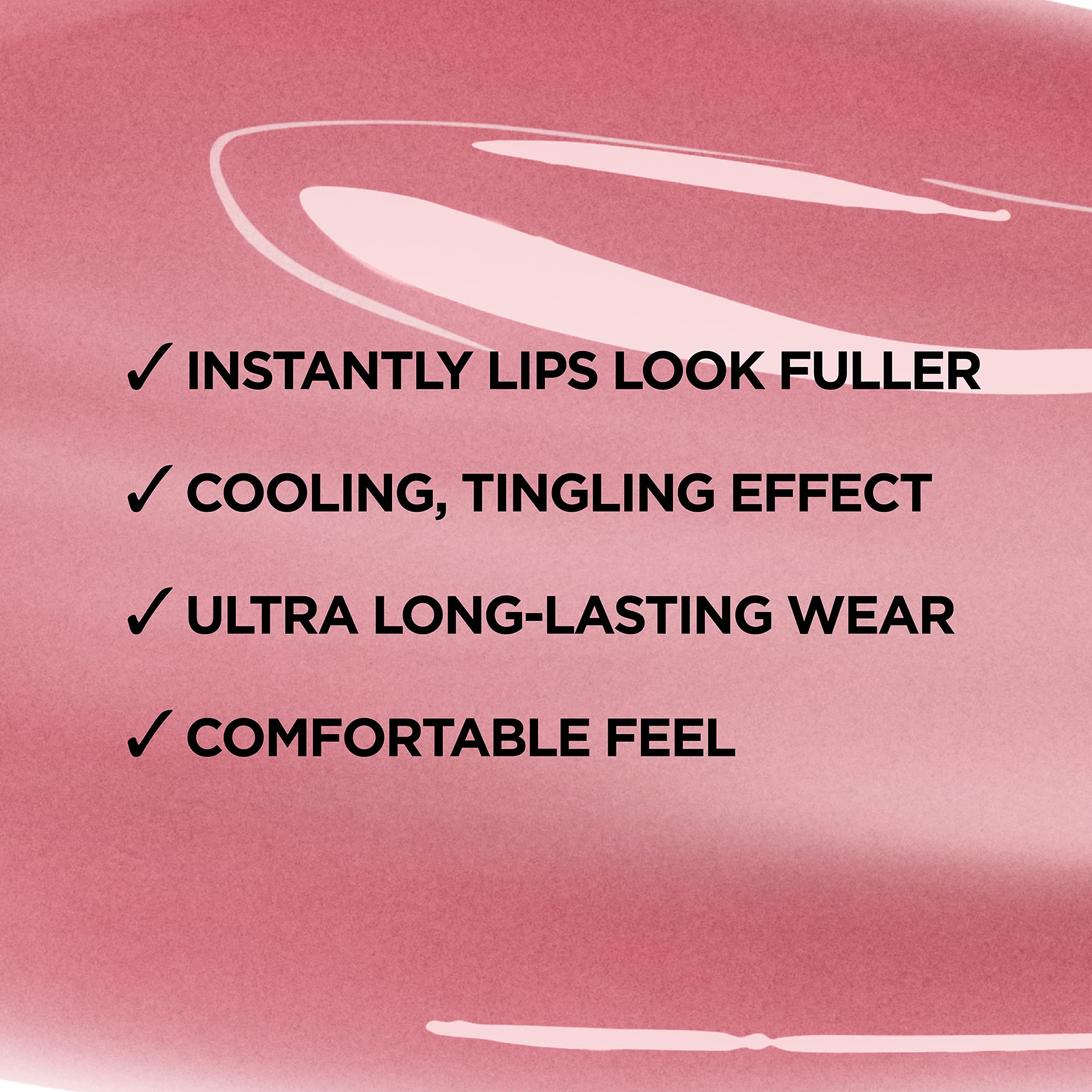 L'Oreal Paris Infallible Pro Gloss Plump aplicador suave facilita contorno de labios preciso.