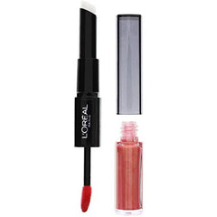 L'Oreal Paris Infallible Pro Last 2 Step Lipstick Perpetual Apricot, color duradero de 24 horas en la boca.