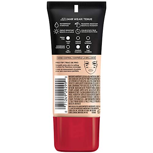 L’Oréal Paris Infallible Pro-Matte Foundation se aplica con dedos para un acabado suave.