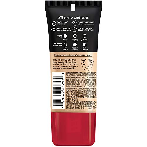 L'Oréal Paris Infallible Pro Matte Foundation, textura ligera para una aplicación suave.