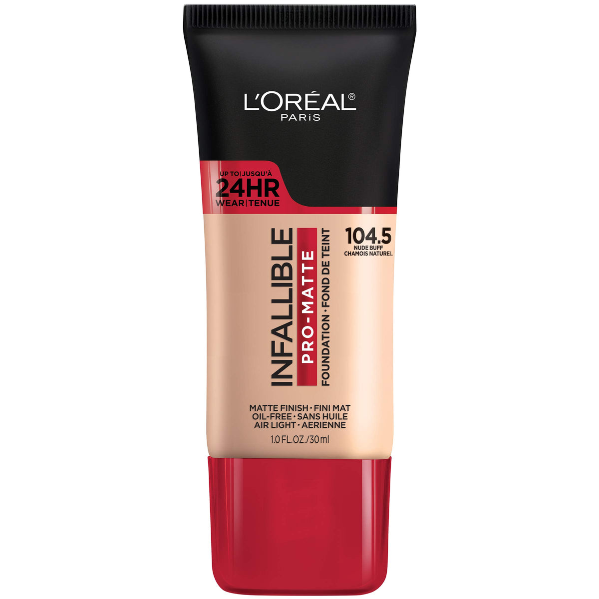 L’Oréal Paris Infallible Pro-Matte Foundation, botella, acabado suave para piel uniforme todo el día