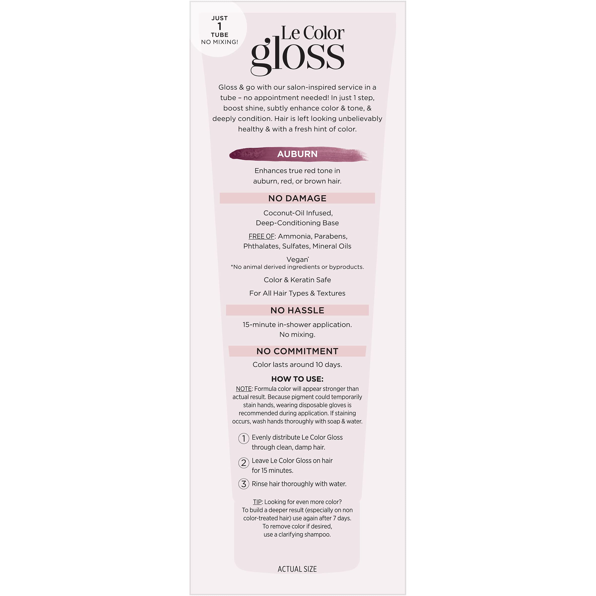 L’Oréal Paris Le Color One Step Toning Gloss brillo intenso y tono vibrante
