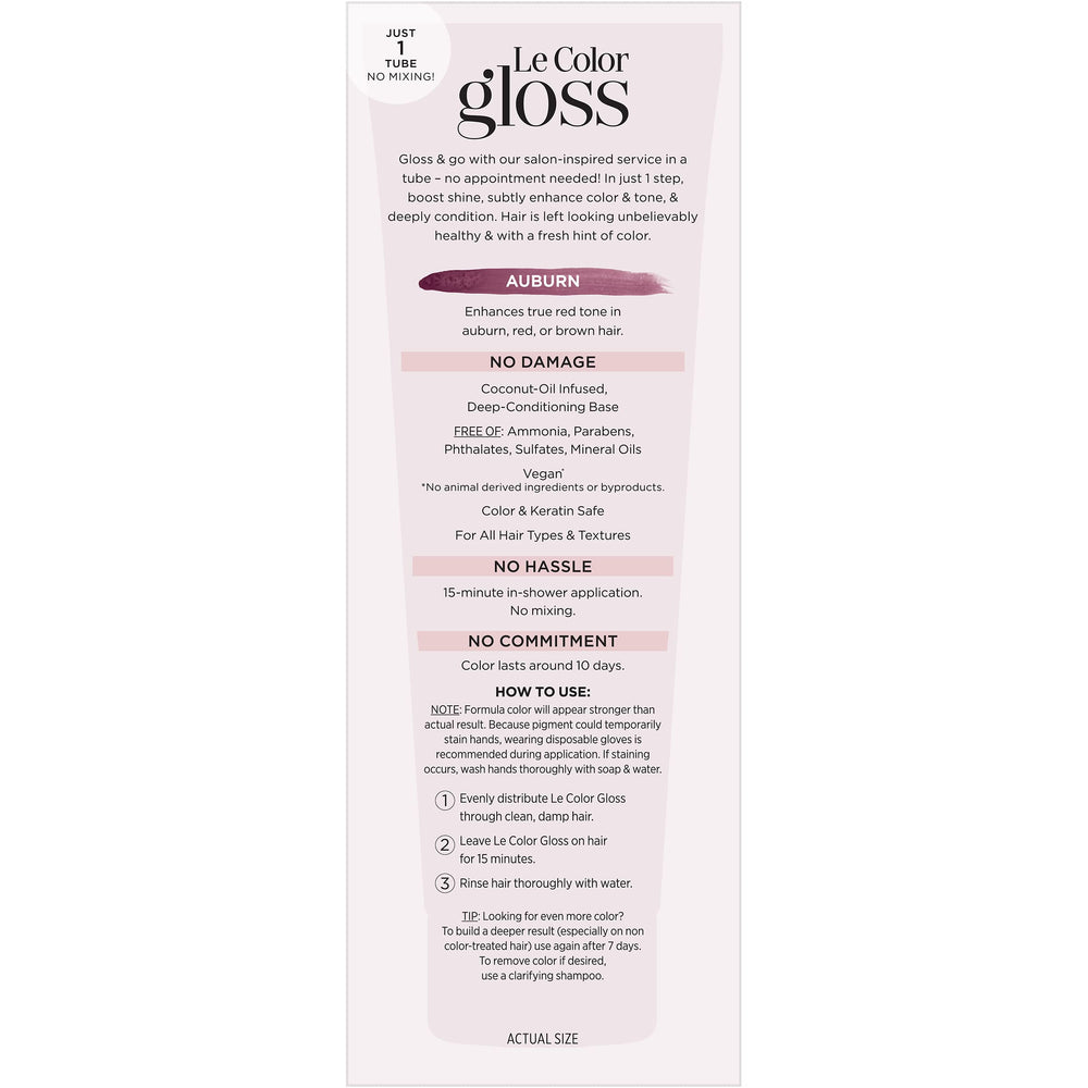 L’Oréal Paris Le Color One Step Toning Gloss brillo intenso y tono vibrante