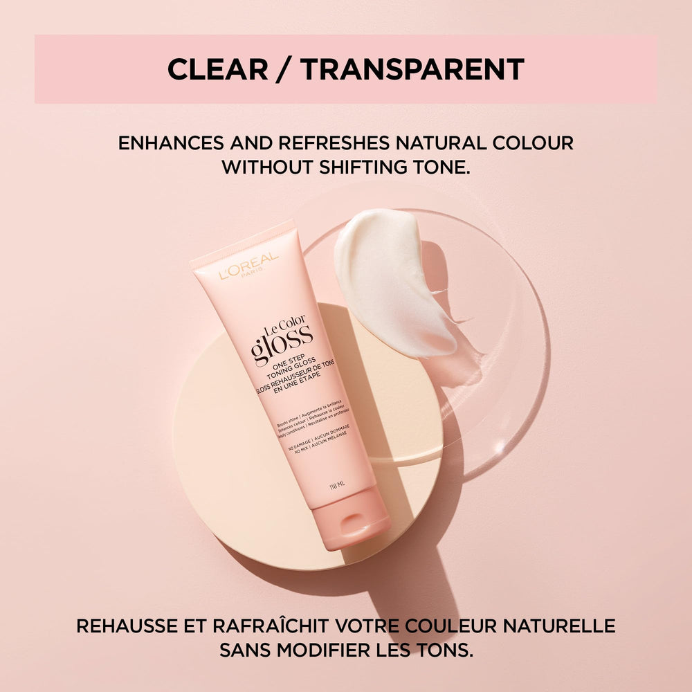 L'Oreal Paris Le Color One Step Toning Hair Gloss: uso sin mezclar, limpieza rápida.
