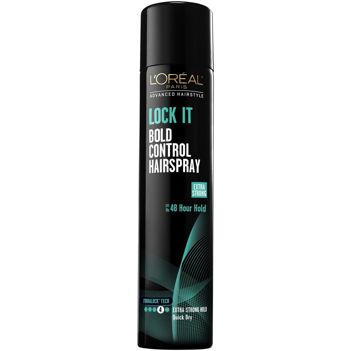 L’Oréal Paris Lock It Bold Control, spray coiffant à prise forte et séchage rapide.
