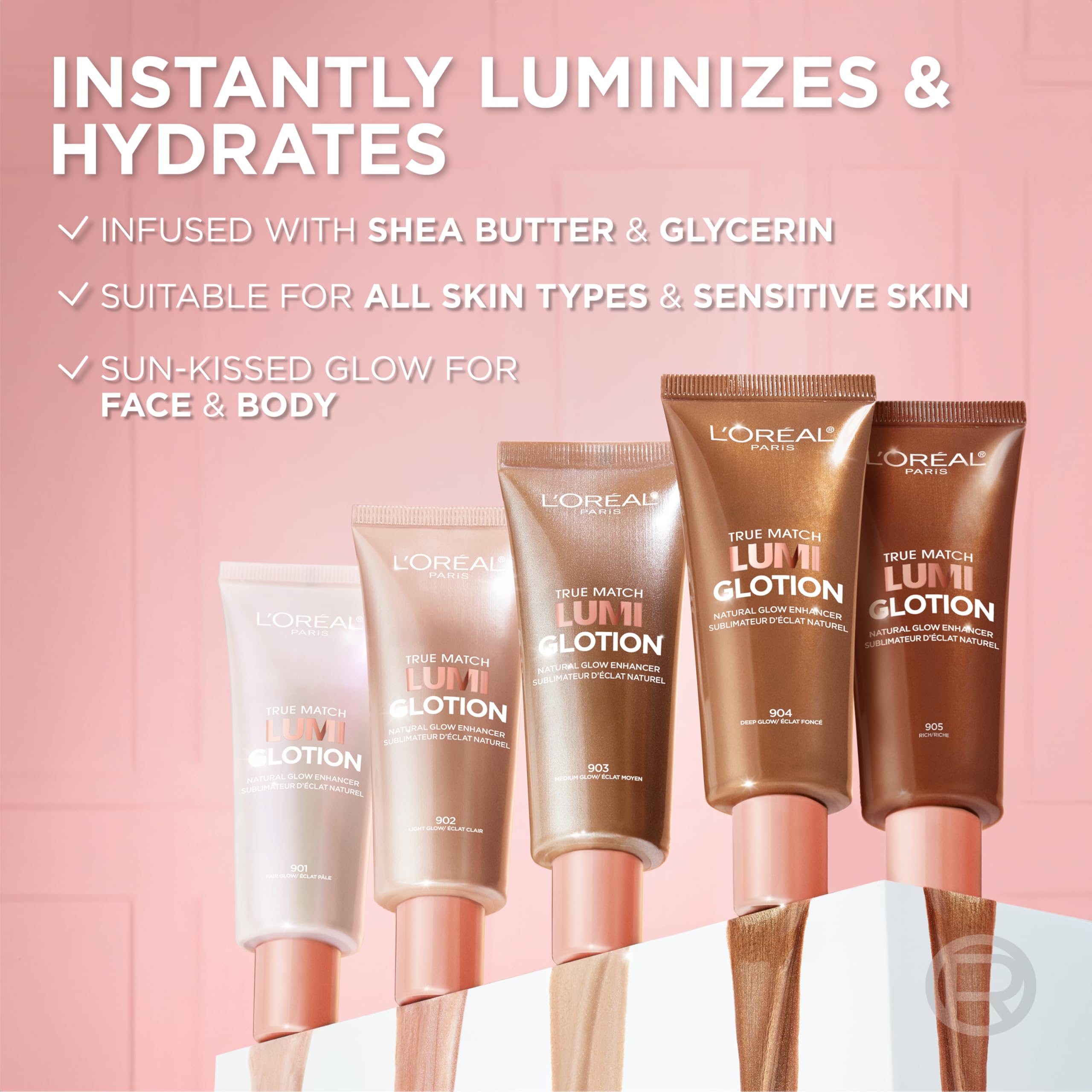 L'Oréal Paris Lumi Glotion, brillo sutil para un look iluminado.