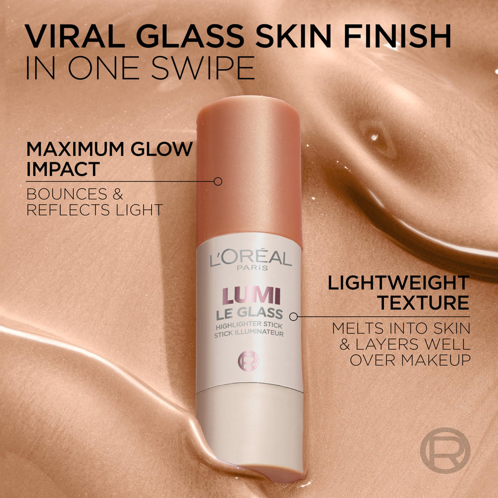 L’Oréal Paris Lumi Le Glass Stick textura ligera que se funde con la piel.