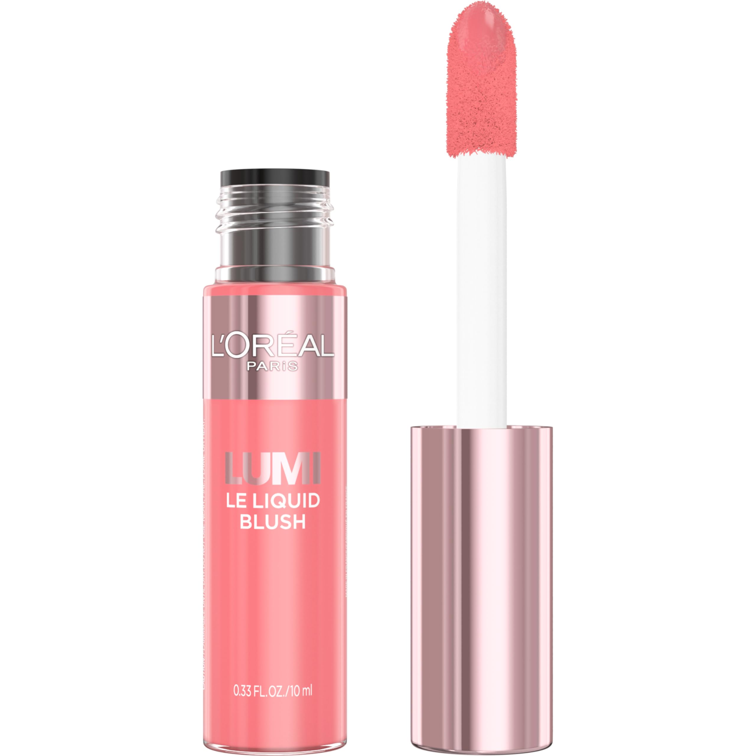 L’Oréal Paris Lumi Le Liquid Blush con aplicador para color preciso en mejillas.