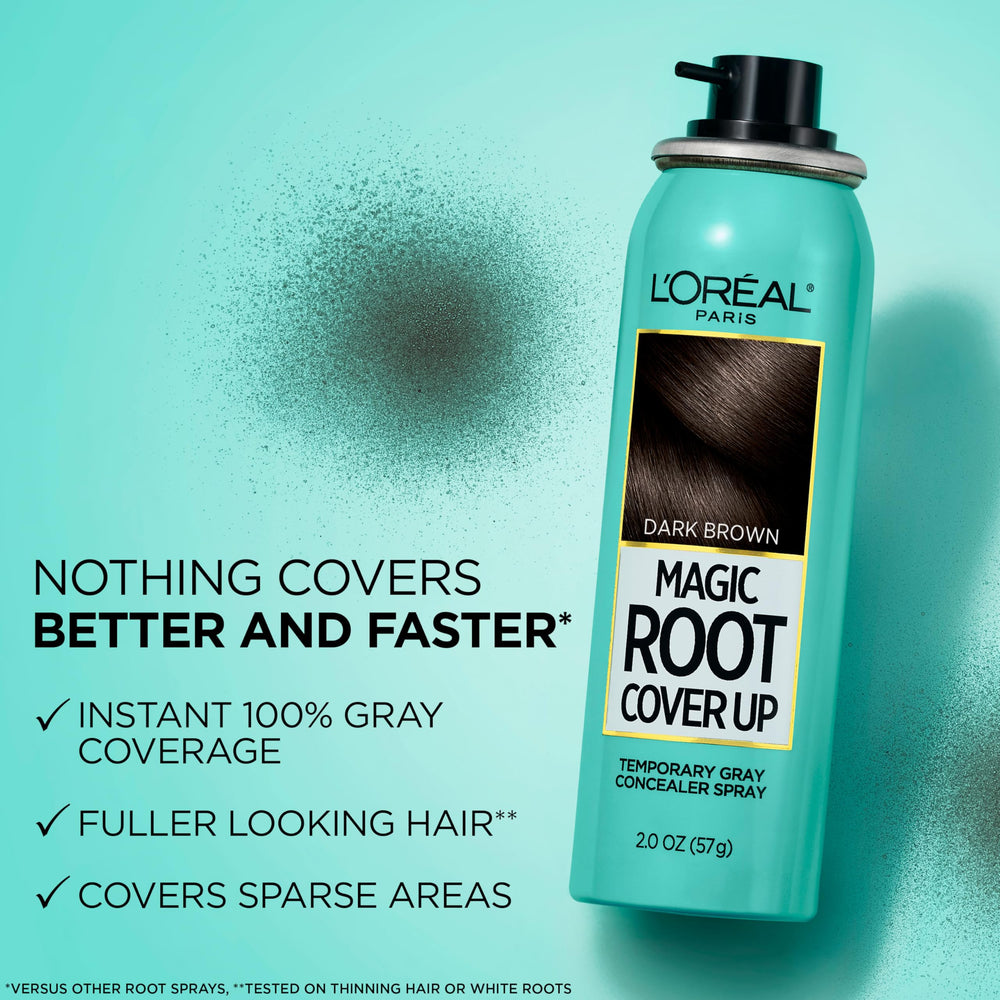 L'Oreal Paris Magic Root Cover Up cubre raíces grises con secado rápido.