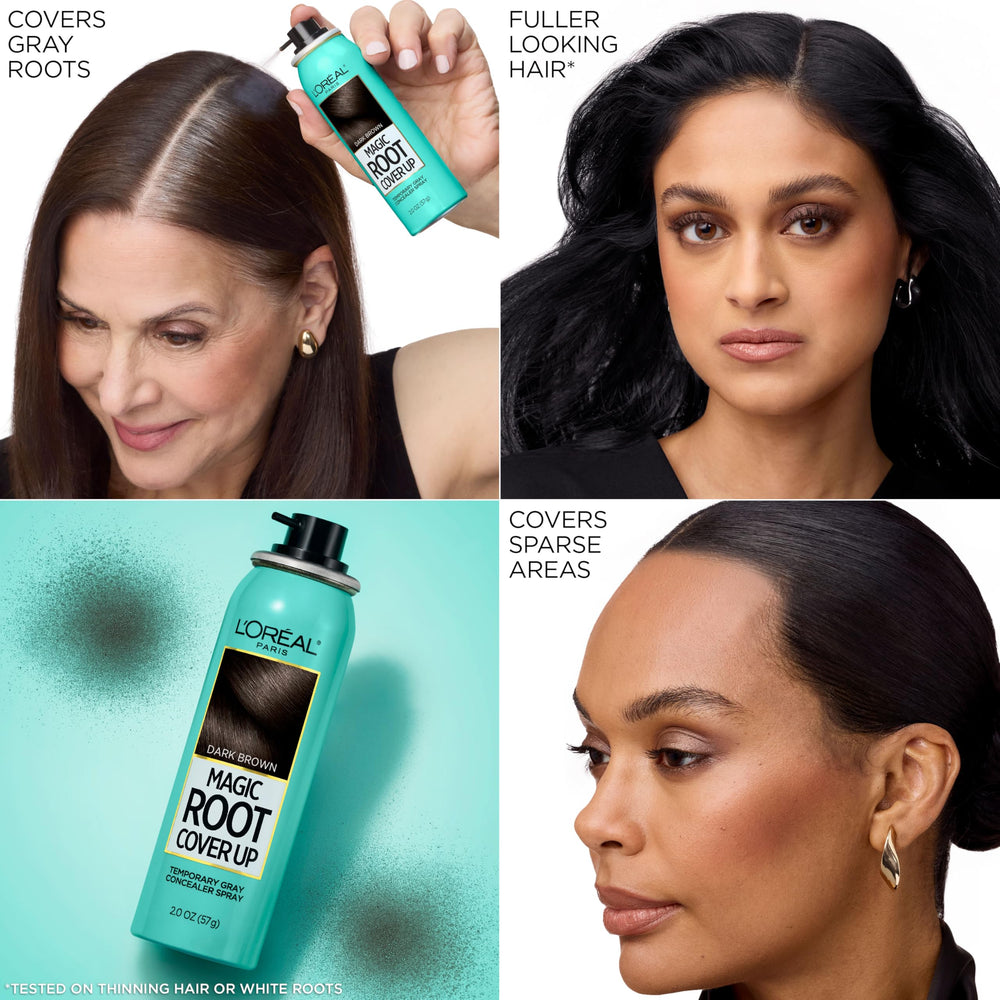 L'Oreal Paris Magic Root Cover Up seca sin residuos ni manchas.