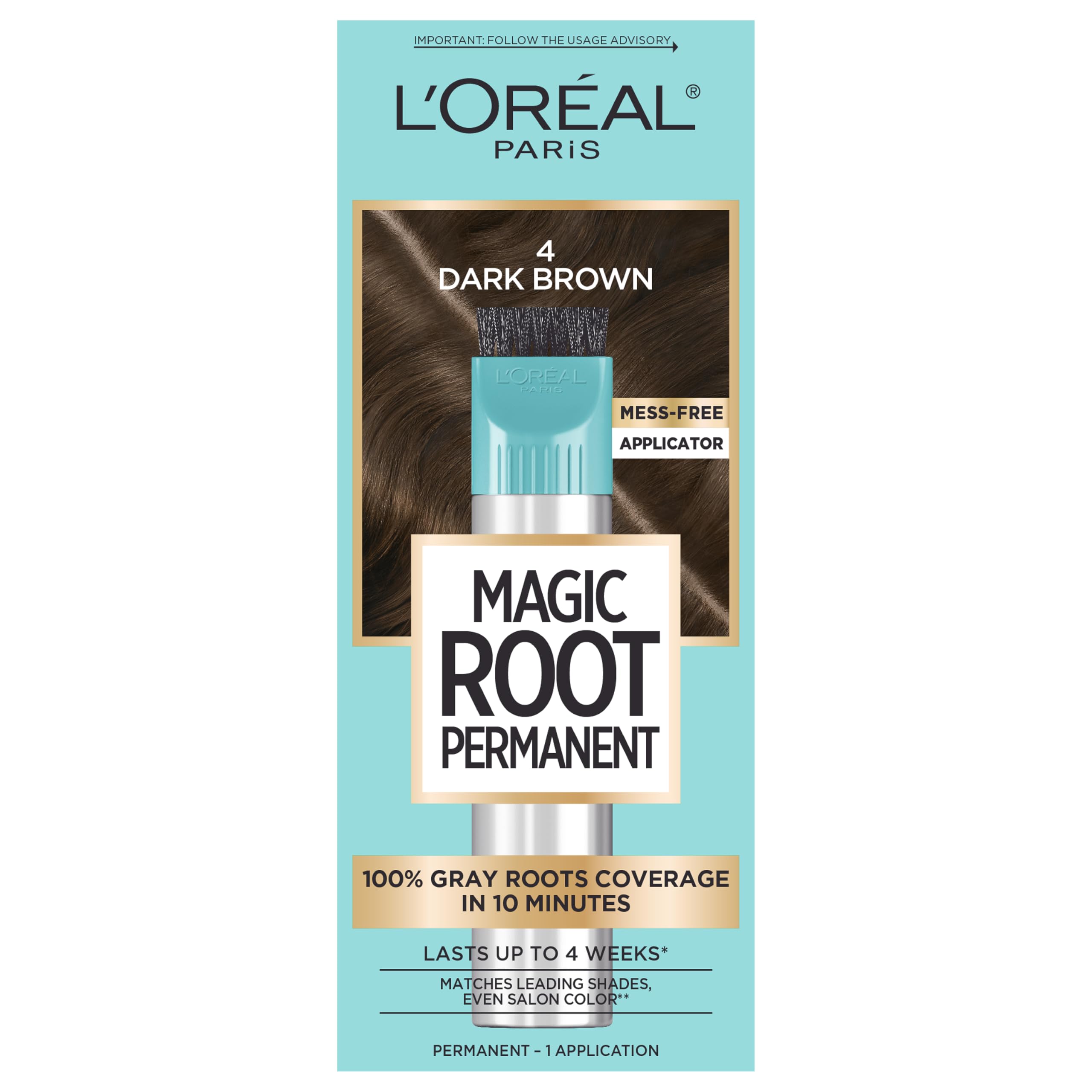 L’Oréal Paris Magic Root Rescue con aplicador preciso para aplicación rápida y uniforme.