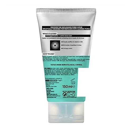 L'Oreal Paris Men Expert, textura gel exfoliante, elimina impurezas y reduce brillos.