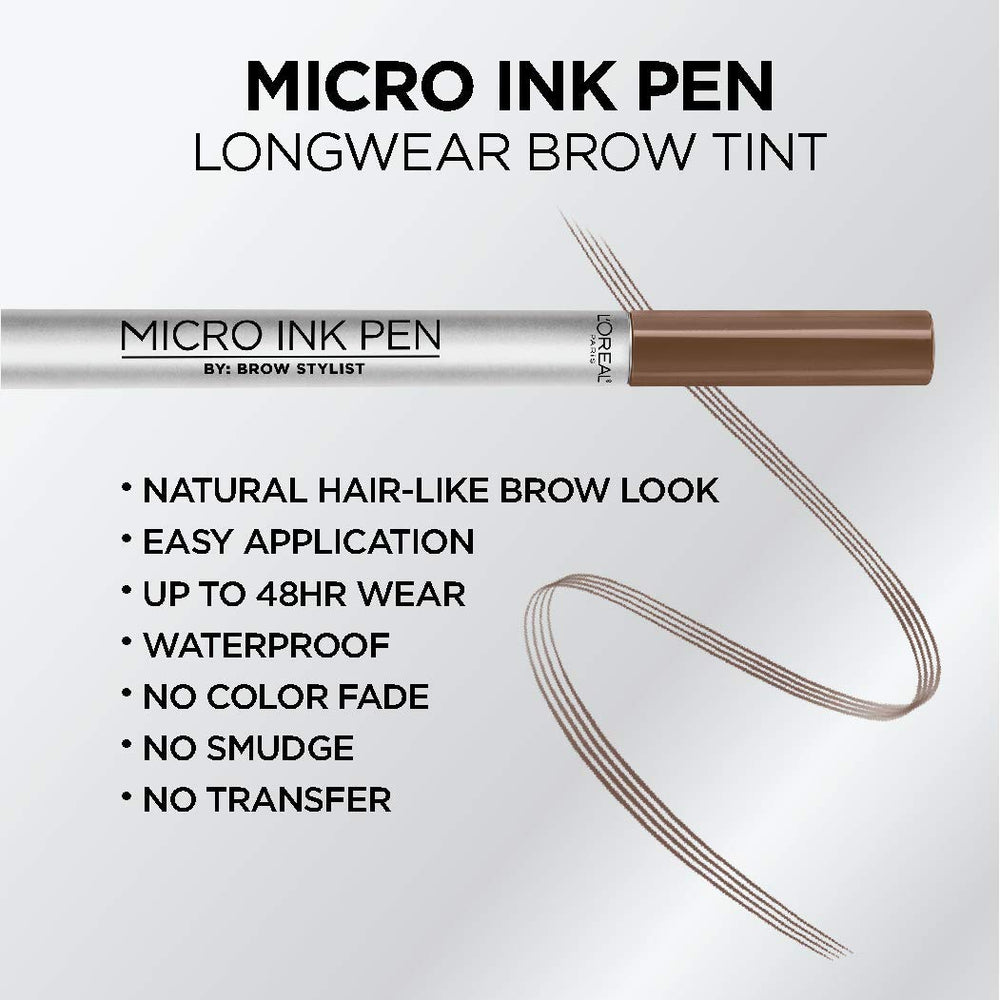 La punta peine del Micro Ink Pen facilita trazos suaves para un aspecto natural.