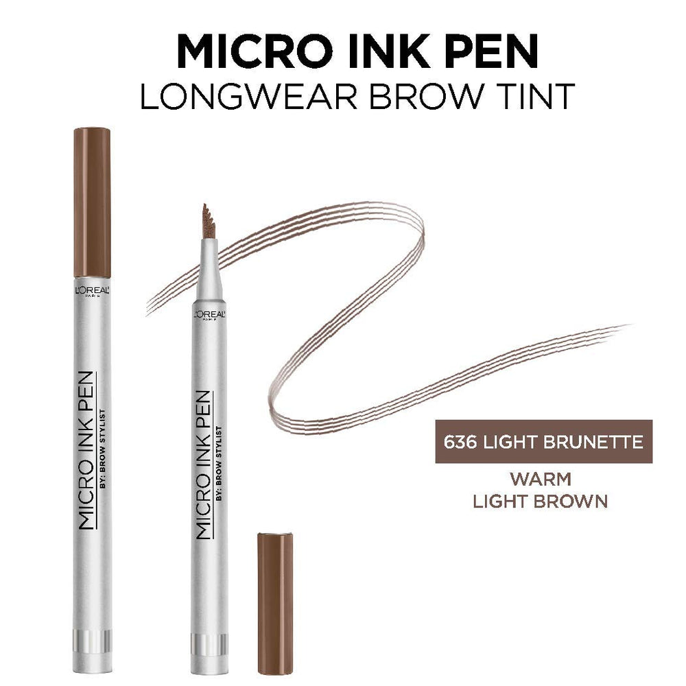 Cejas definidas con color inmediato gracias al Micro Ink Pen de L'Oreal Paris.